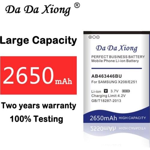 Replacement AB463446BU Battery 2650mAh for Samsung SGH C512 X208 1258 1250 C3300K X208 B189 B309 F299 C3300K X208 B189 B309 X969