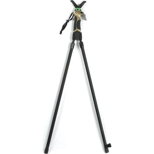 One Handle Control Telescopic Shooting Stick Adjustable Height V Shaped Rotating Yoke Trigger Bipod Professional Hunting Stick
