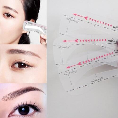 10Pcs Eyebrow Stencils Convenient Precisely Position DIY Beauty Eyebrow Template One Step Eyebrow Template Kit for Girl