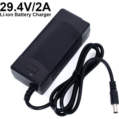29.2V 2A 7series lithium battery charger 18650 battery charger 29.2V Constant current charger 2A current DC 5.5*2.1MM + EU plug