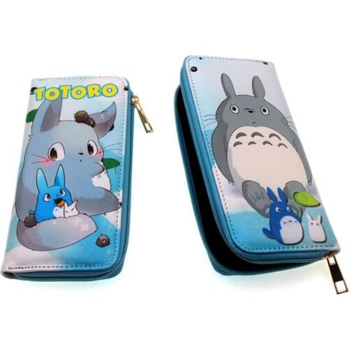 Womens Cartoon Wallet My Neighbor Totoro/ My Hero Academia Anime Long Purse Unisex Zipper Coin Card Holder Wallet Handbags