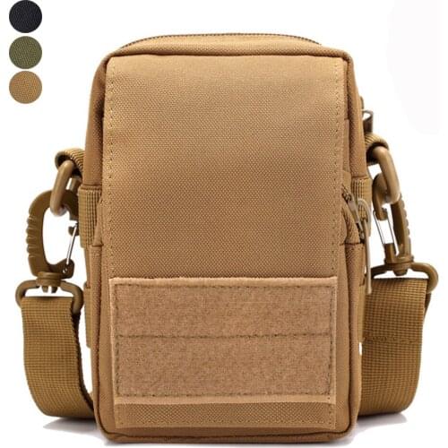 1000D Nylon Tactical Sling Bag Molle Phone Pouch Waist Belt Bag EDC Tool Gadget Waist Pack for Outdoor Hunting Camping