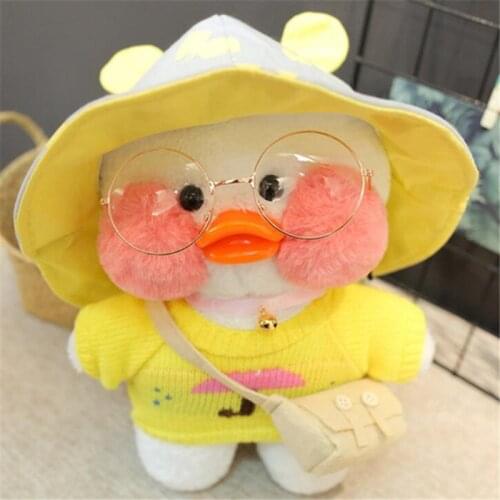 30cm Cartoon Cute LaLafanfan Cafe Duck Plush Toy Stuffed Soft Kawaii Duck Doll Animal Pillow Birthday Gift for Kids Children