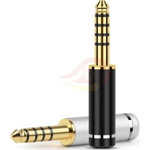 4.4mm Earphone Plug 5 Pole Gold Plated Copper DIY Balance Audio Jack Wire Connector HiFi Headset Metal Adapter For NW-WM1ZA 4.4