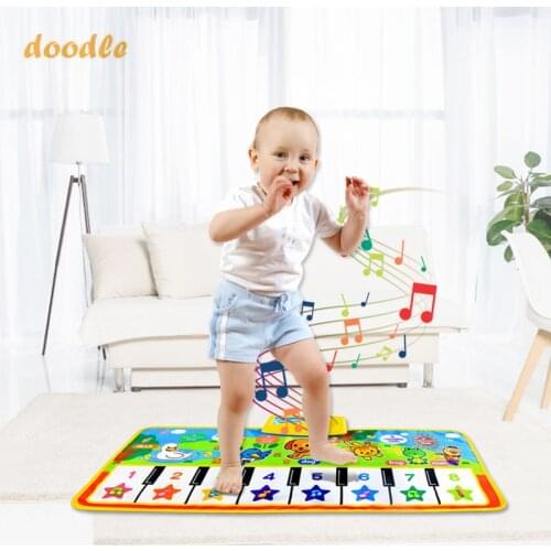 71x28cm Musical Mat with Animal Sounds Play Mats with 8 Keys Baby Carpet Music Instrument Educational Toys for Children Gift