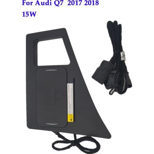 Wireless charger For Audi Q7 4M car Mobile phone 15W QI wireless fast charging Pad Module Car Accessories For Audi Q7 2017 2018