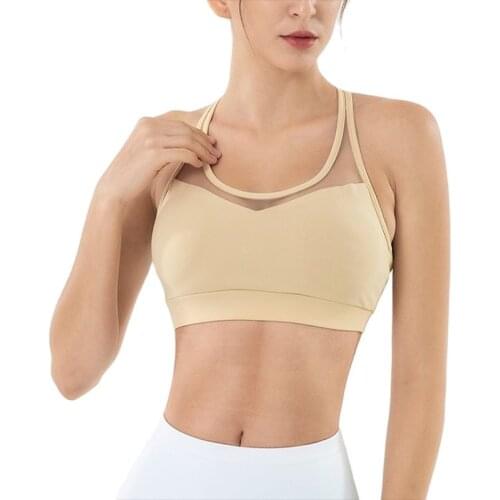 Summer new sports fitness underwear women beauty back cross yoga bra clothes sexy bra fast dry breathable gather shockproof