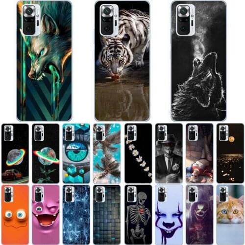 For Redmi Note 10 Case Fashion Silicone Soft TPU Cute Back Cases for Redmi Note 10 Pro Phone Cover Funda Coque