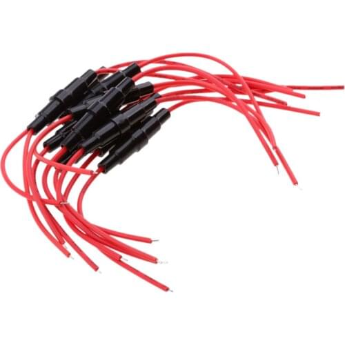 10pcs AGC Glass Fuse Holder Inline Screw Type for 10x38mm Fuse Good Sealing & Waterproof Plastic