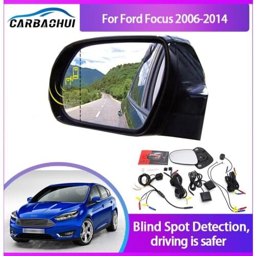 For Ford Focus 2006-2014 BSA BSM BSD Blind Spot Monitoring System 24GHZ Millimeter Waves Radar Sensor Mirror LED Light Warning