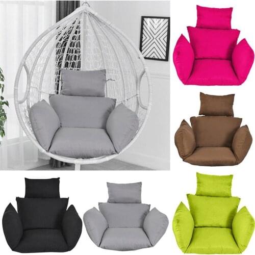 Household Solid Color Comfortable Swing Egg Thicken Chair Cushion Mat Balcony Outdoor Patio Hanging Seat Pad
