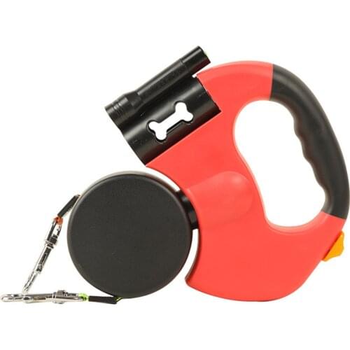 Double Dog Leash Retractable Roulette Leash Pet Walking Lead Small And Big Dog Traction Rope Leashes For Two Dogs Supplies