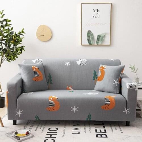 Elastic Slipcovers Sofa Cover Cartoon Printed Polyestry All-inclusive Couch Cover Furniture Protector Living Room Home Decor
