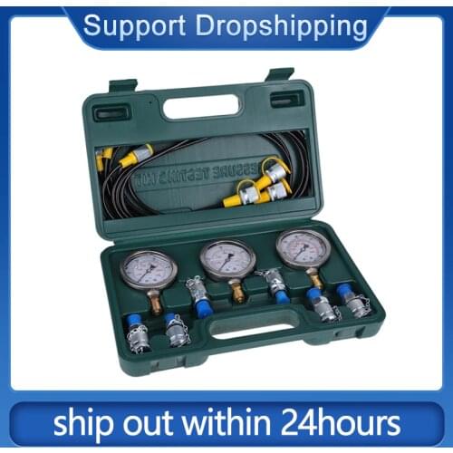 Hydraulic Pressure Guage Excavator Hydraulic Pressure Test Kit With Testing Hose Coupling And Gauge Tools