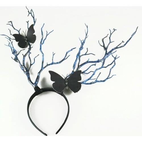 Gothic Antler Headdress Deer Horn Tree Branches Headband Photo Props Jewelry