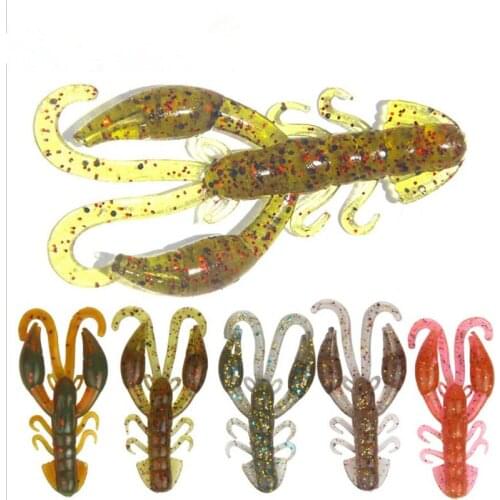 5PCS/Bag Soft Bait Fishy Capuchin Shrimp Fake Lobster Simulation Insect 5cm/2g Outdoor Artificial Fishing Tackle For Sea Bass