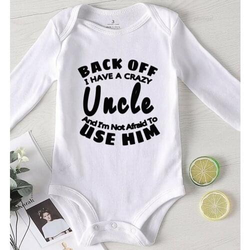 Bodysuit for Newborns Toddler Girls Winter Clothes Printing Uncle Cotton Infant Girl Outfits Newborn Boy Autumn Jumpsuits