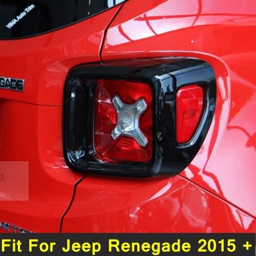Lapetus Car Styling Rear Tail Trunk Lights Lamp Taillights Frame Cover Trim Fit For Jeep Renegade 2015 2016 2017 2018 2019 / ABS