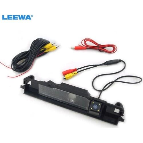 LEEWA 1Set Car Rear View Camera with LED For Toyota Yaris/Belta XP90 (05~13) Hatchback 5-door Backup Parking Camera #CA5924