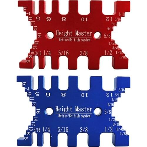 Woodworking Ruler Metric and Imperial Card Gauge High Precision Tenon Caliper Carpenters Use for Measurement of Height