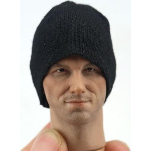 1/6 Scale male Youth trendy soldier gray black two Plush hat model Men Wool cap Mountaineering cap for 12'' Action Figure Access