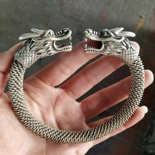 Fashion Women Chinese Old Tibetan Silver Bracelet Bracelet Man Charm Jewellery Fashion Accessories