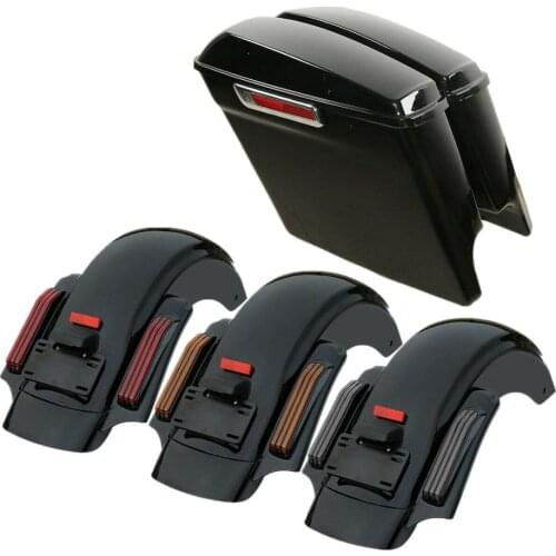 Motorcycle 5" Extended Saddlebag Rear Fender For Harley Touring Street Glide Road King Road Glide 2014-2020