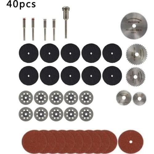 40Pcs Diamond Cutting Discs Metal Saw Blade Set Mini HSS Circular Saw Blade For Dremel Rotary Tools Resin Cut-Off Wheels