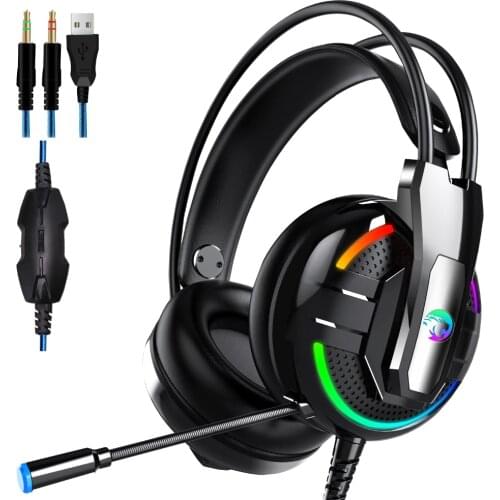 A18 Headphone Stereo Gaming Headset bass hifi Headphone Support Microphone 3.5mm AUX for PC Video game