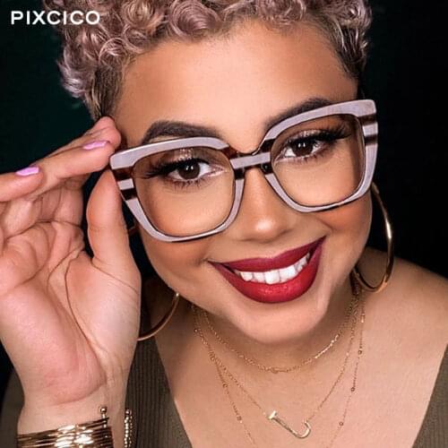 Pixcico 45759 Glasses Frames Men Women Fashion Square Computer Glasses