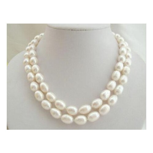Classic 8-9mm south sea baroque white pearl necklace 18"19"
