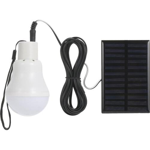 12LEDs Solar Powered Rechargeable LED Light Bulb with Solar Panel Drop shipping