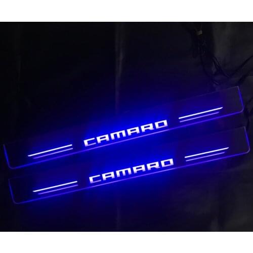 Welcome Pedal Lights For Chevrolet Camaro 2011 - 2019 2020 Pedal car Door Sill Pathway lamps led thresholds scuff plates auto