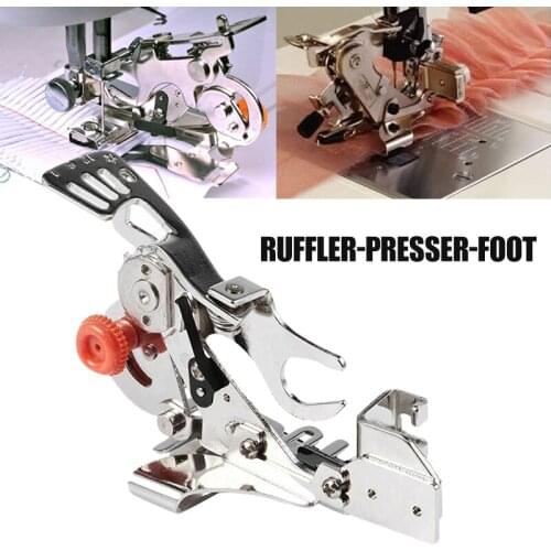 1Pcs Sliver Rolled Hem Curling Presser Foot For Universal Sewing Machine Singer Janome Low Shank Sewing Tools Accessories