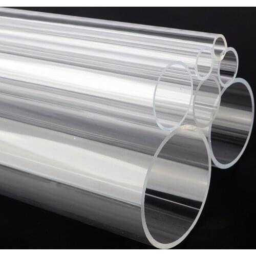 2pcs 48-50cm Length 16-110mm Acrylic Pipe Transparent Fish Tank Aquarium Supplies Plexiglass Tube Garden Water Pipe