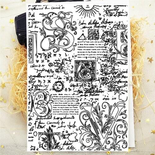 20P 11*16CM V Text background Transparent Clear Stamp Silicone Stamp/Seal DIY Scrapbooking/Photo Album Stamp Sheets Bulk Deals