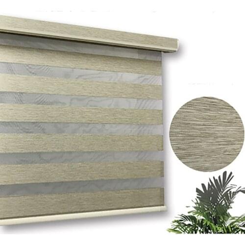 Adjust light linen type fabric Double sheer Blackout zebra blinds for decoration your home