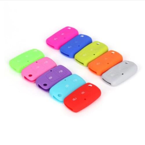Silicone Car Key Case Cover Auto Remote Key Shell Cover Skin Holder Fob for VW Golf Passat Polo Bora Skoda Octavia SUPERB Fabia
