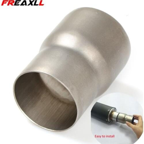 Universal 61mm-51mm Motorcycle Modified exhaust Muffler pipe Adapter Reducer Connector Pipe Tube For For BENELLI TNT 125 TNT135