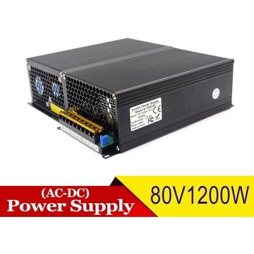 Universal 80V DC Power Source Switch 15A 1200W Transformer 110V 220V AC DC80V Power Supply Unit for CNC Router Stepper Motor