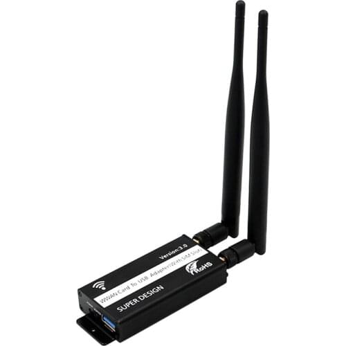 External Network Card NGFF (M.2) to USB 3.0 Wireless Wifi Adapter with SIM Card Slot for WWAN/LTE/4G Module