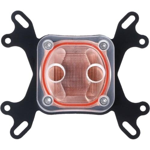 Computer CPU Water Cooler 50mm Transparent Cover Cooling Block For AMD Intel