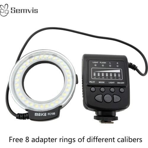 Meike Camera Flashes MK-FC100 Ring Flash Macro Flashes Photography Camera for Canon / Nikon / Olympus Camera Flashes