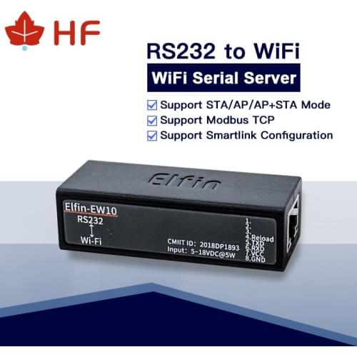 HF High Flying Elfin-EW10 RJ45 RS232 to WIFI Serial Server Support RS232 to WiFi Serial Port Device