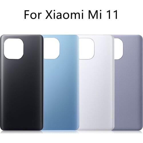For Xiaomi Mi 11 Battery Back Cover Rear Door Housing Side Key Replacement Repair Spare Parts