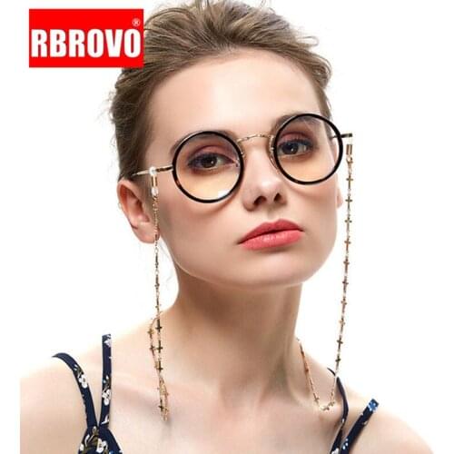 RBROVO 1PC Luxury Brand Non-slip Metal Sunglasses Chain Metal Sunglasses Lanyard Spectacles Cords Elagant Eyeglass Holder