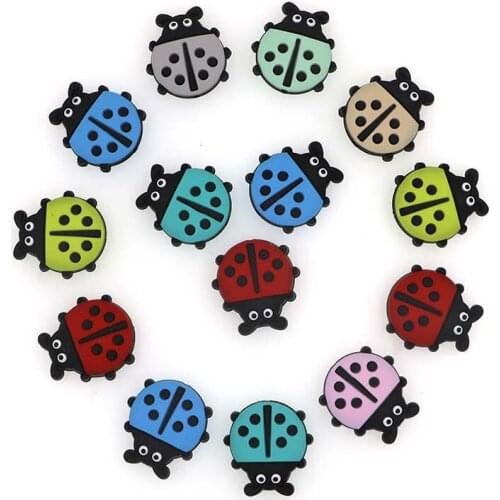 Kovict 10pc Mini Ladybug Silicone Beads Baby Dummy Cartoon Pacifier Toy Accessories
