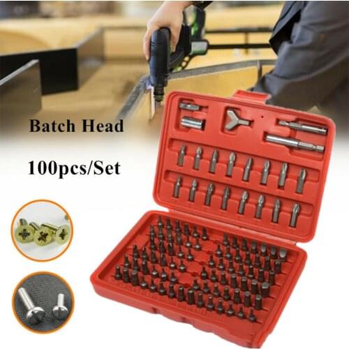 100pcs electric screwdriver Set Precision 1/4 Inch ratchet Screwdriver Arbors Sleeve Bit Set Cross with the word plum drill