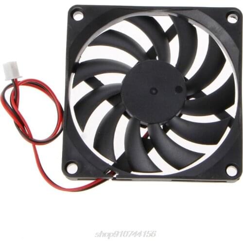 24V 2-Pin 80x80x10mm PC Computer CPU System Heatsink Brushless Cooling Fan 8010 A15 21 Dropship