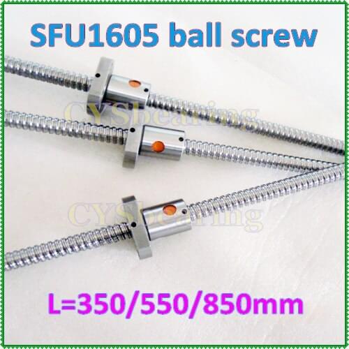 3 Ballscrews RM1605- 380/ 550/ 850mm Anti Backlash Ball screw + 3 ballnuts for CNC